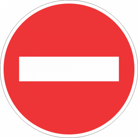 No Entry Road Sign